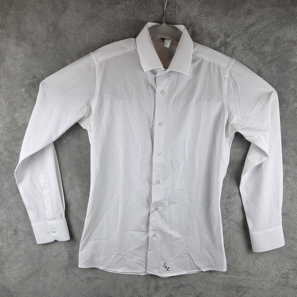 State And Liberty Button Up French Cuff White Shirt Mens Extra Small Long Sleeve